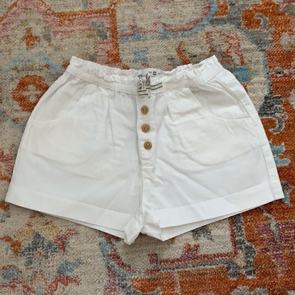 Zara Toddler Girl White Shorts